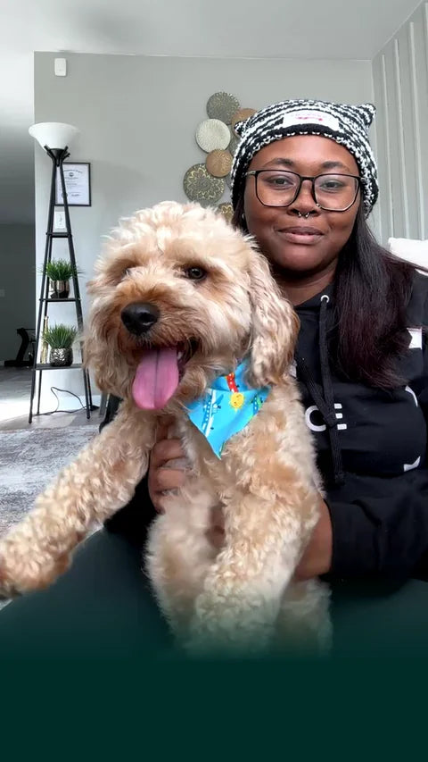 Taylor T. sharing their Central Park Puppies experience