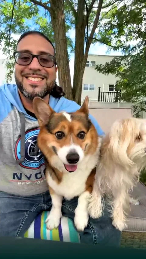 Jason G. sharing their Central Park Puppies experience